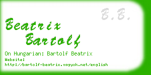 beatrix bartolf business card